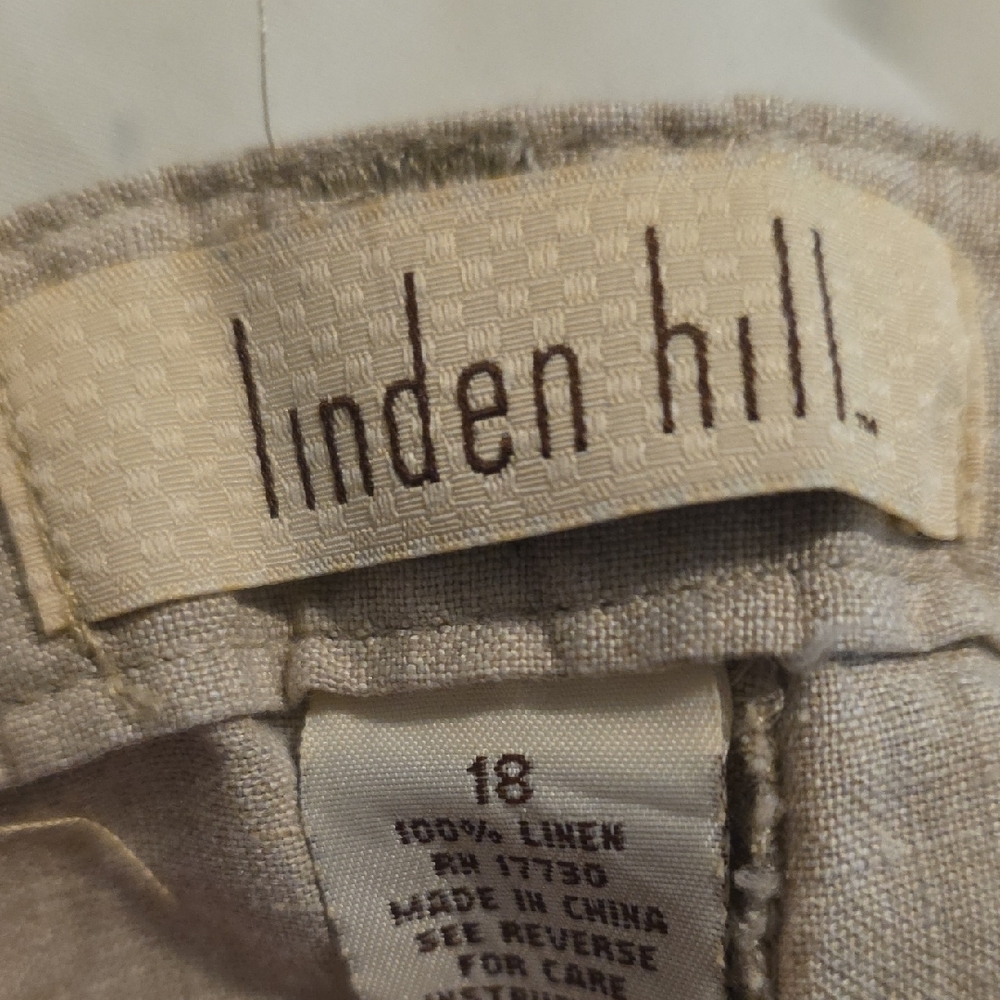 Women's Linen Tan Capris - Picture 4 of 4